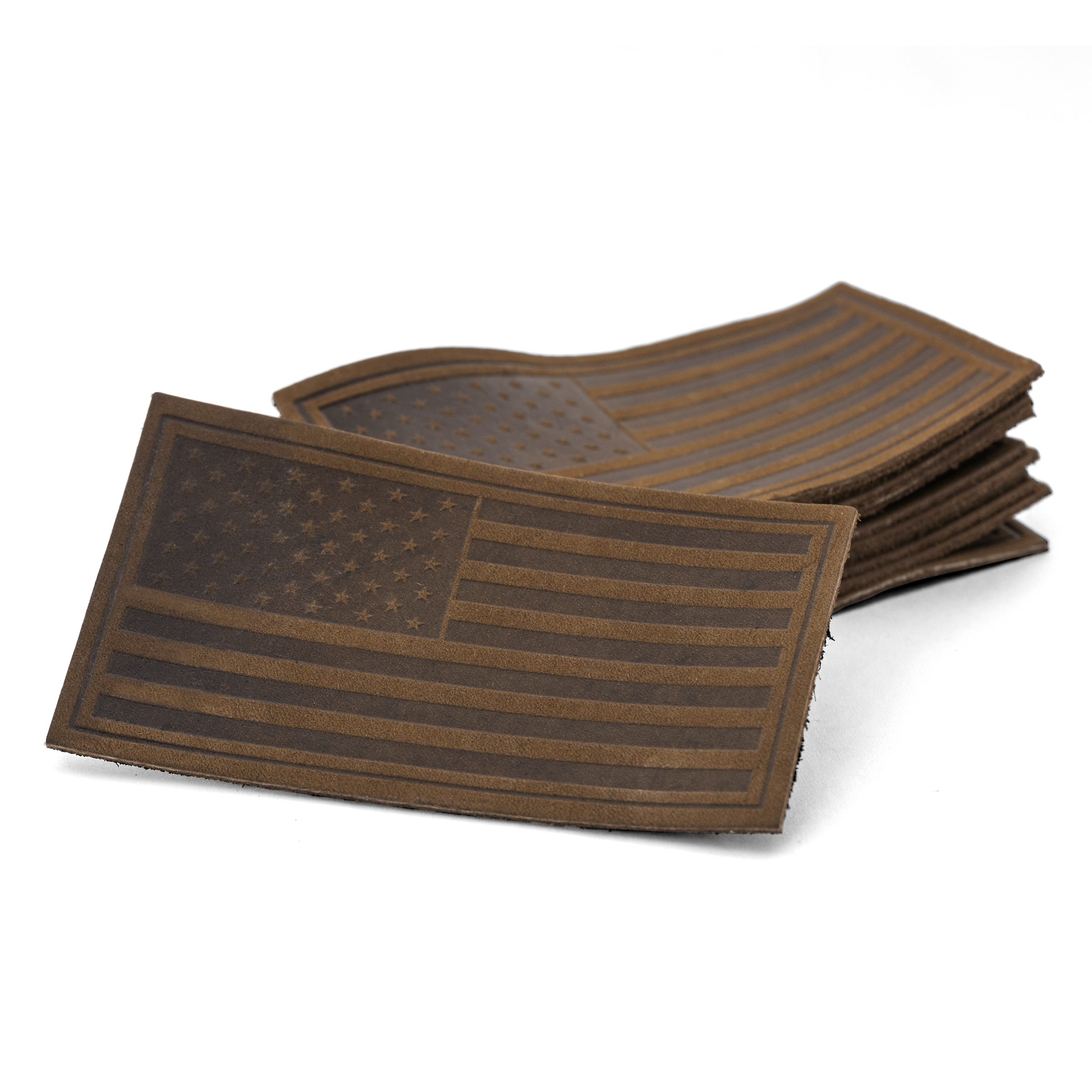 American Flag Leather Patch - Made in USA 5