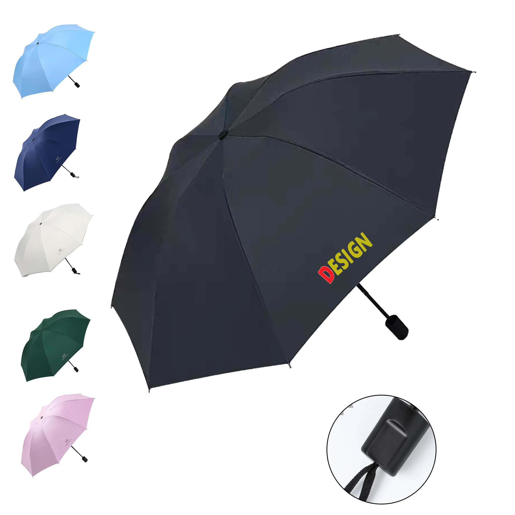 Manual Compact Rain And Shine Umbrella 2