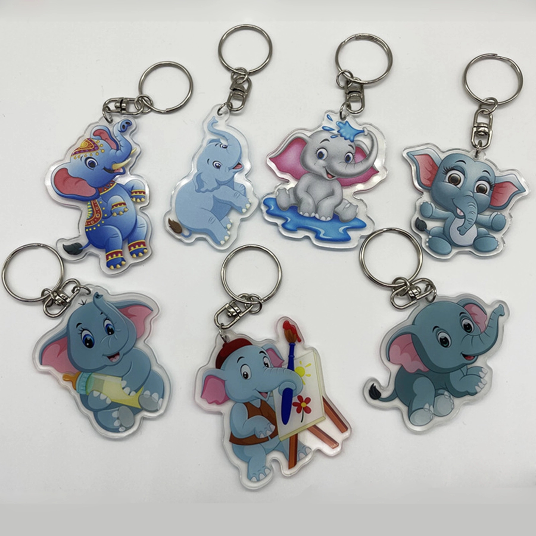 Custom Shap Full Color Double Side Printed Acrylic Keychain 6