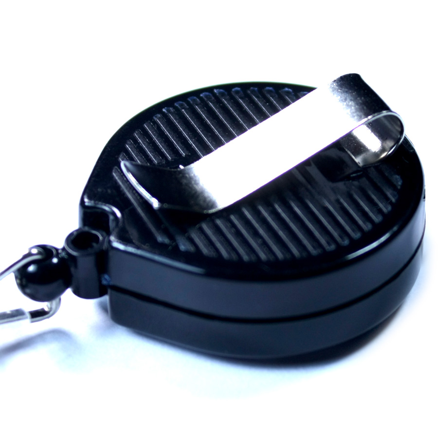 Pull Reel / Badge Reel with Belt Clip and 1-3/16" diameter round imprint 5