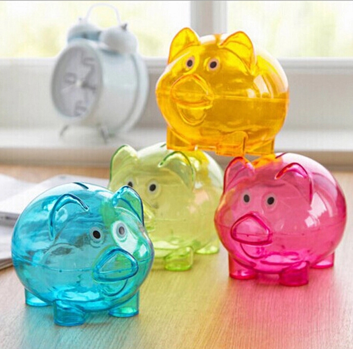 Mini Clear Piggy Coin Bank 1