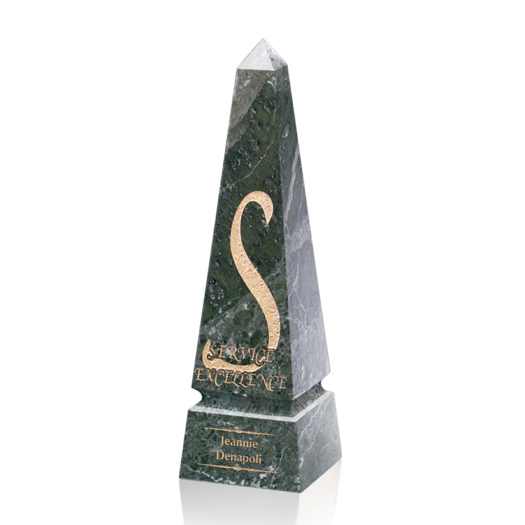 Groove Marble Obelisk Award - Green 2