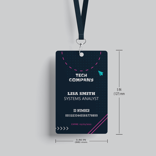 Full Color PVC ID Card -5"H x 3.46"W 3