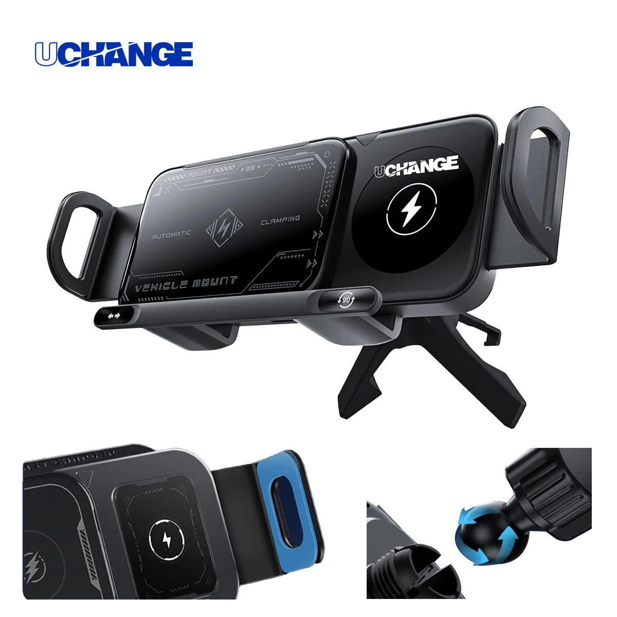 Foldable-Phone Wireless Car Charger Mount 2