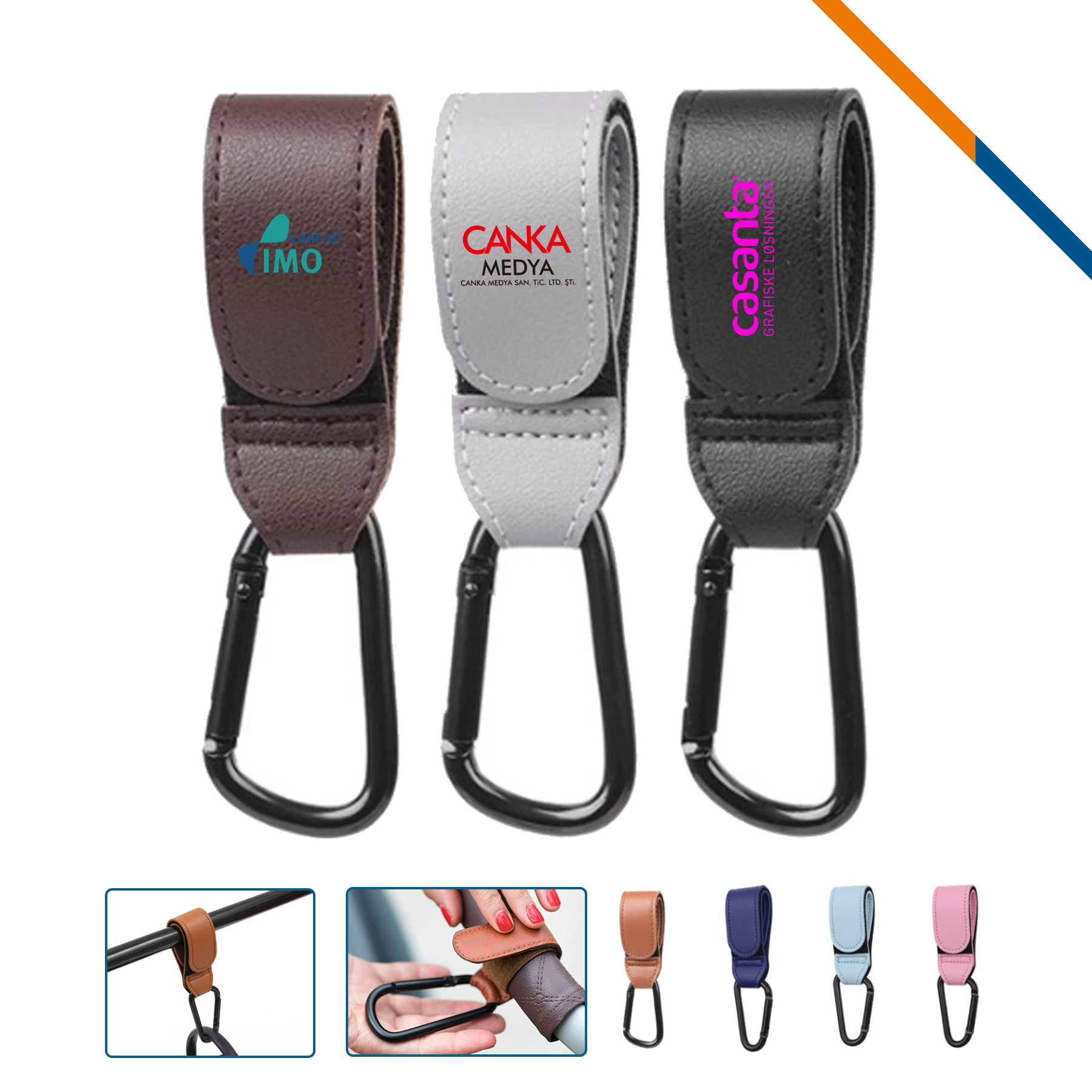 Hookiv PU Leather Carabiner Clip 8