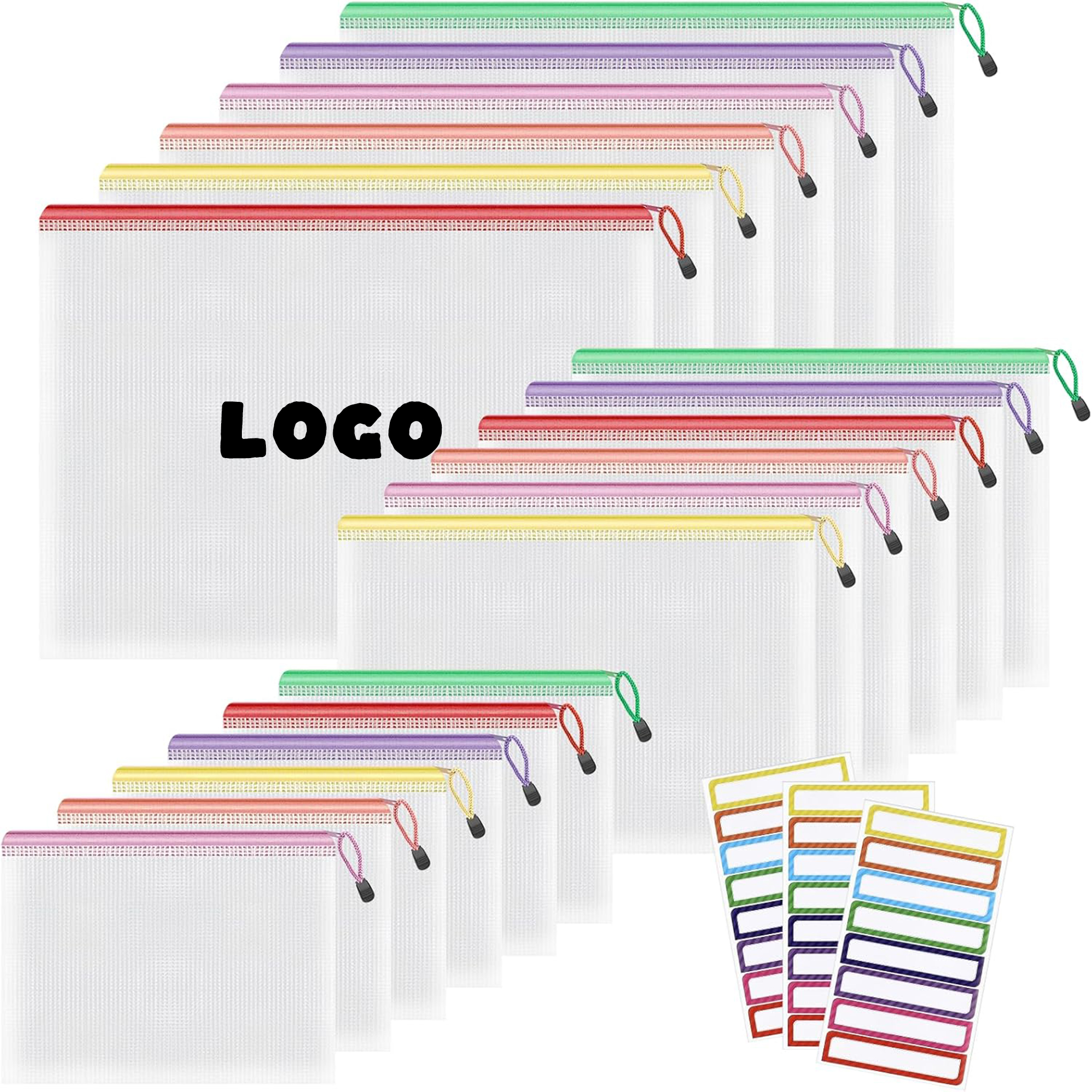 MOQ100 A4 Letter Size Transparent Zipper Bag 2