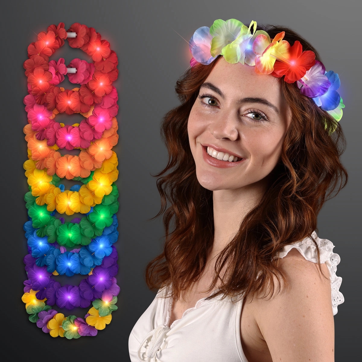 LED Value Flower Crowns, Lei Headband 3