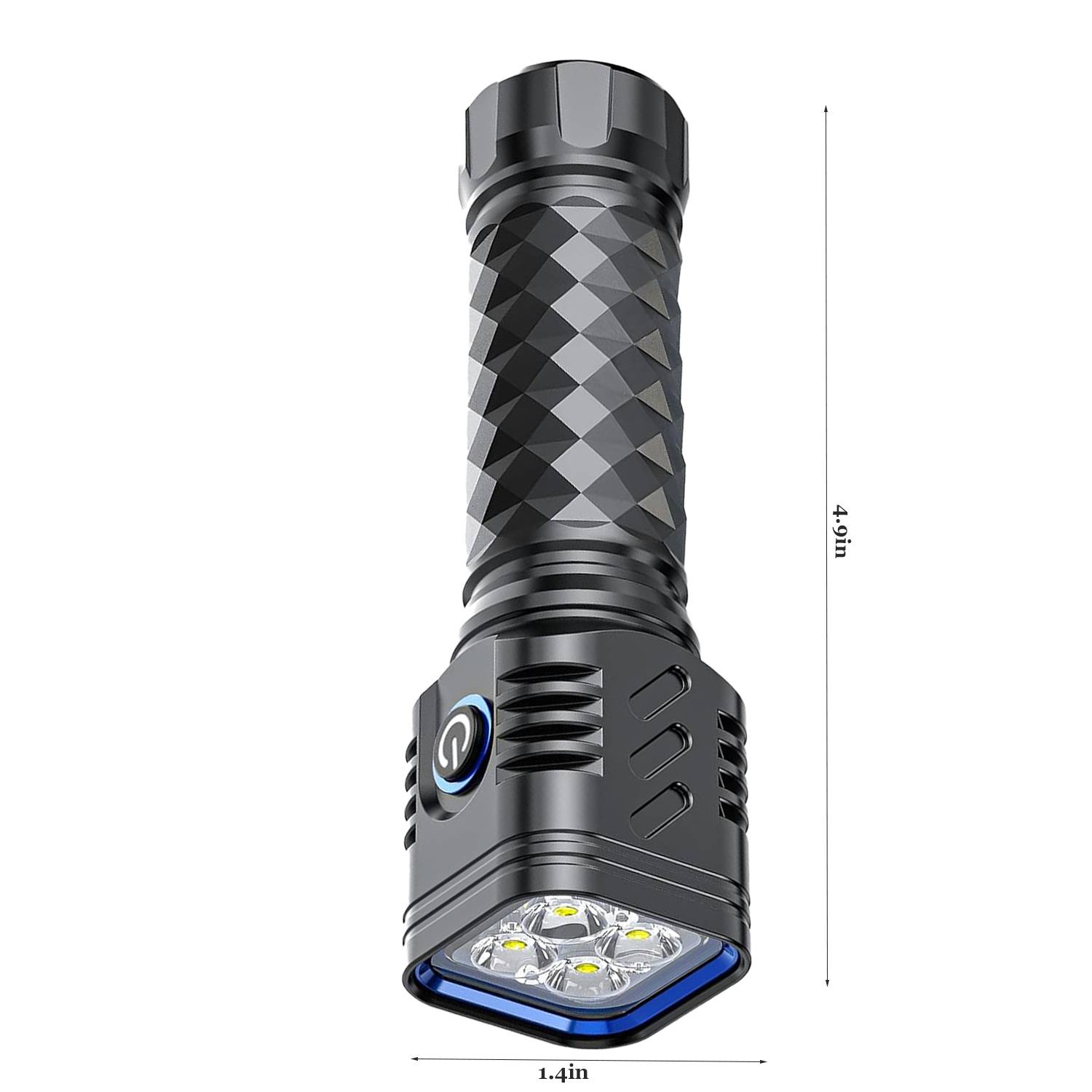 USB Rechargeable Aluminum Flashlight - 3 Modes & Safe 6