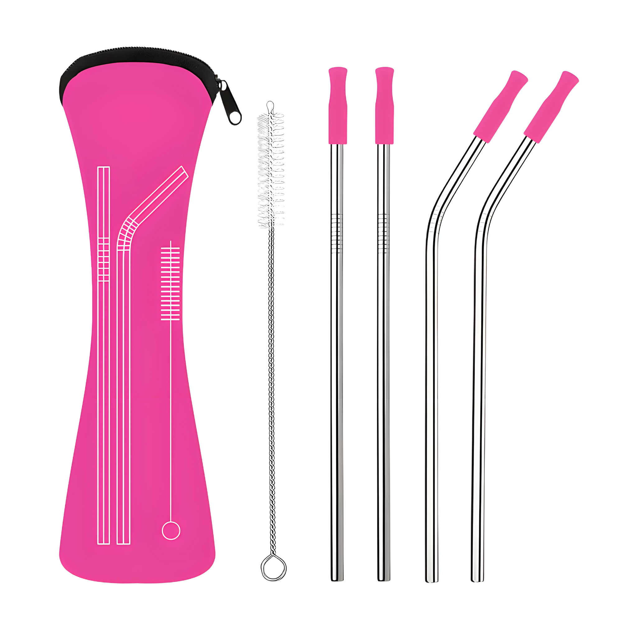 6 Piece Stainless Straw Set 3