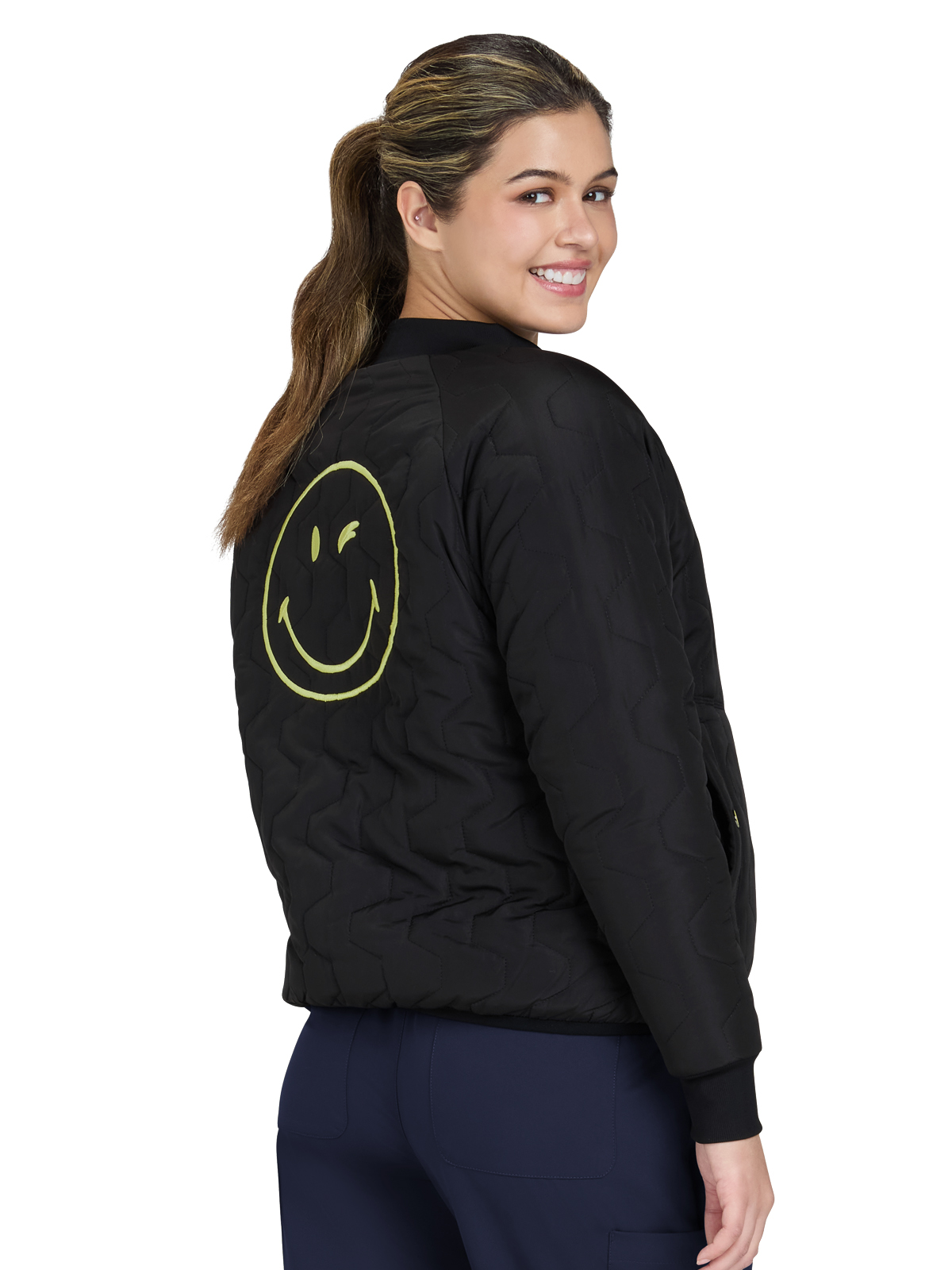 koi - Smiley World - Women's Four-Pocket Reversible Jacket 1