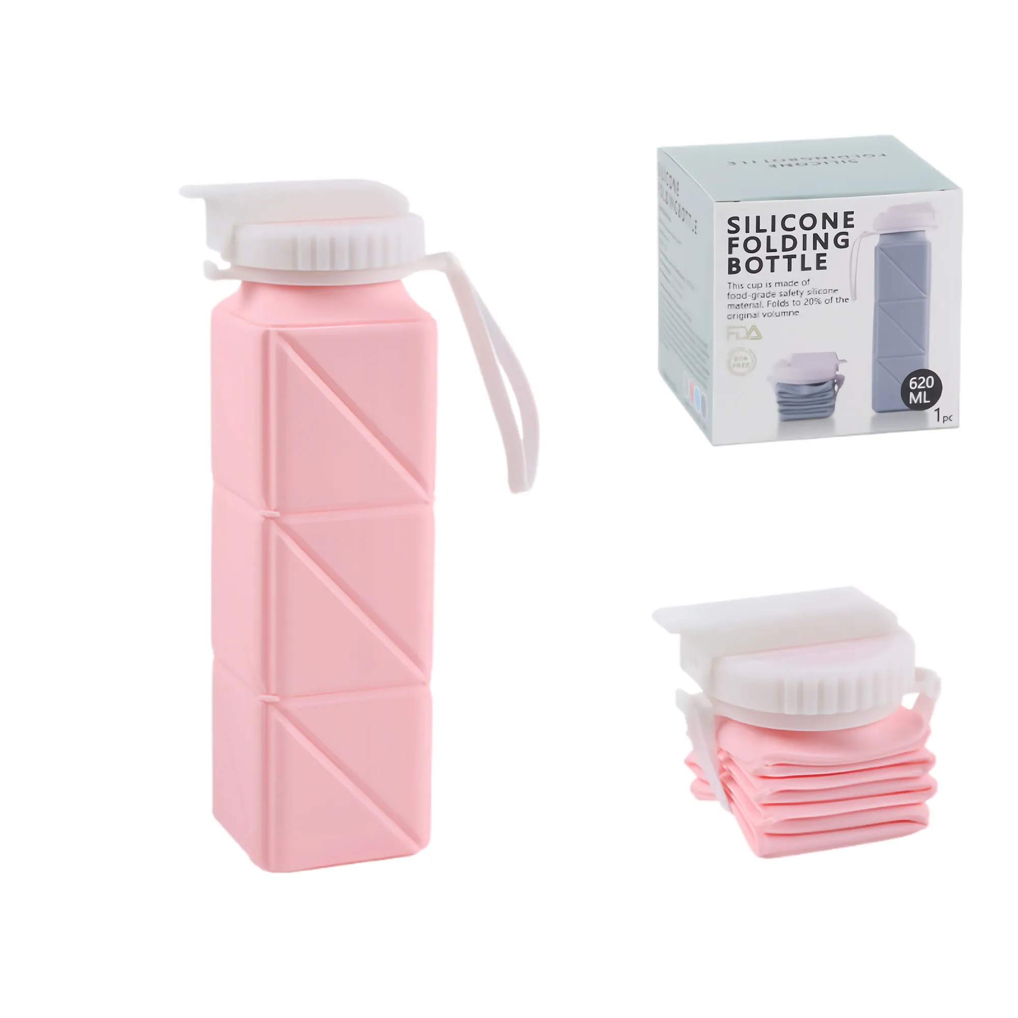 Premium Collapsible Silicone Water Bottle For Outdoor Sports 5