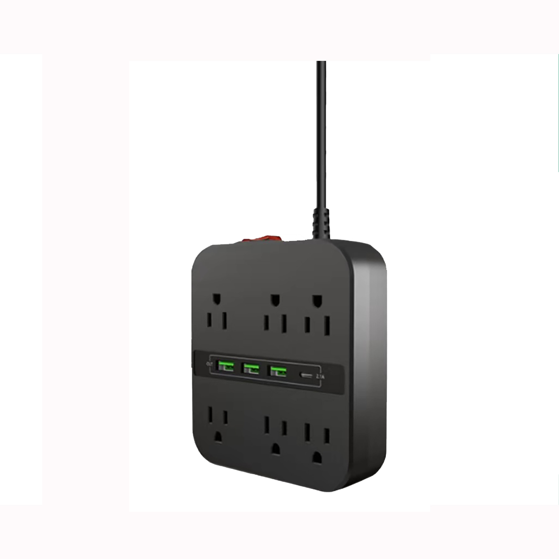 6ft Power Strip USB Charging Ports 4