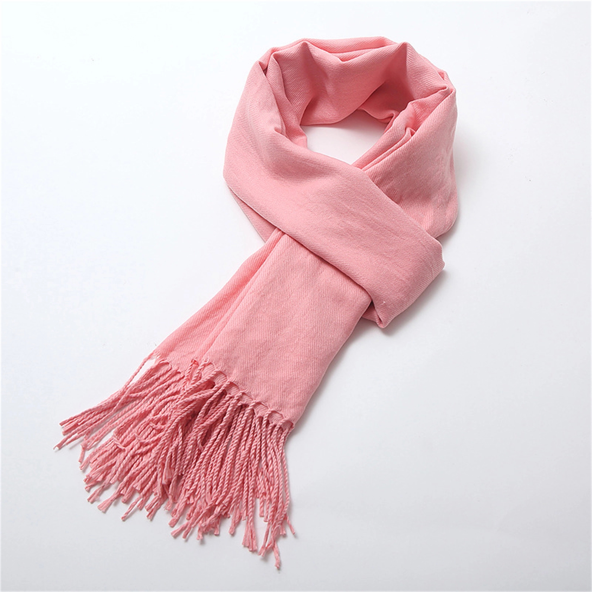 Pashmina Solid Shawl Wrap Scarf w/Fringes 21