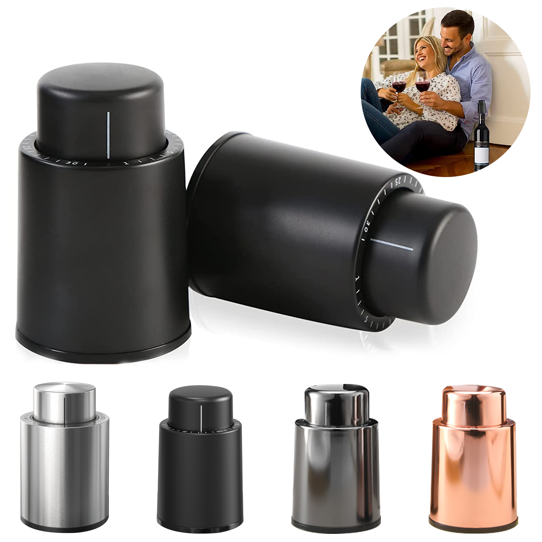 Reusable Vacuum Wine Bottle Stoppers 2