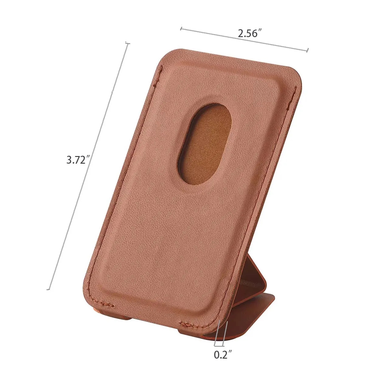 Magnetic Card Holder Leather Wallet Phone Stand 2
