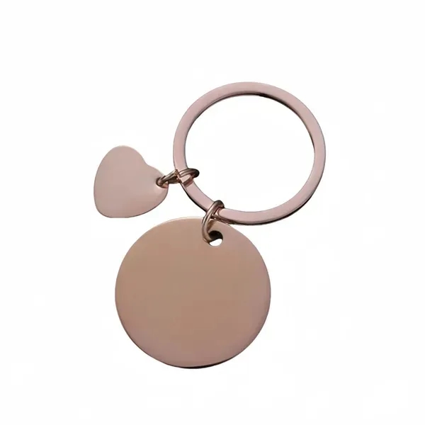 Metal Heart Charm Keychain 8