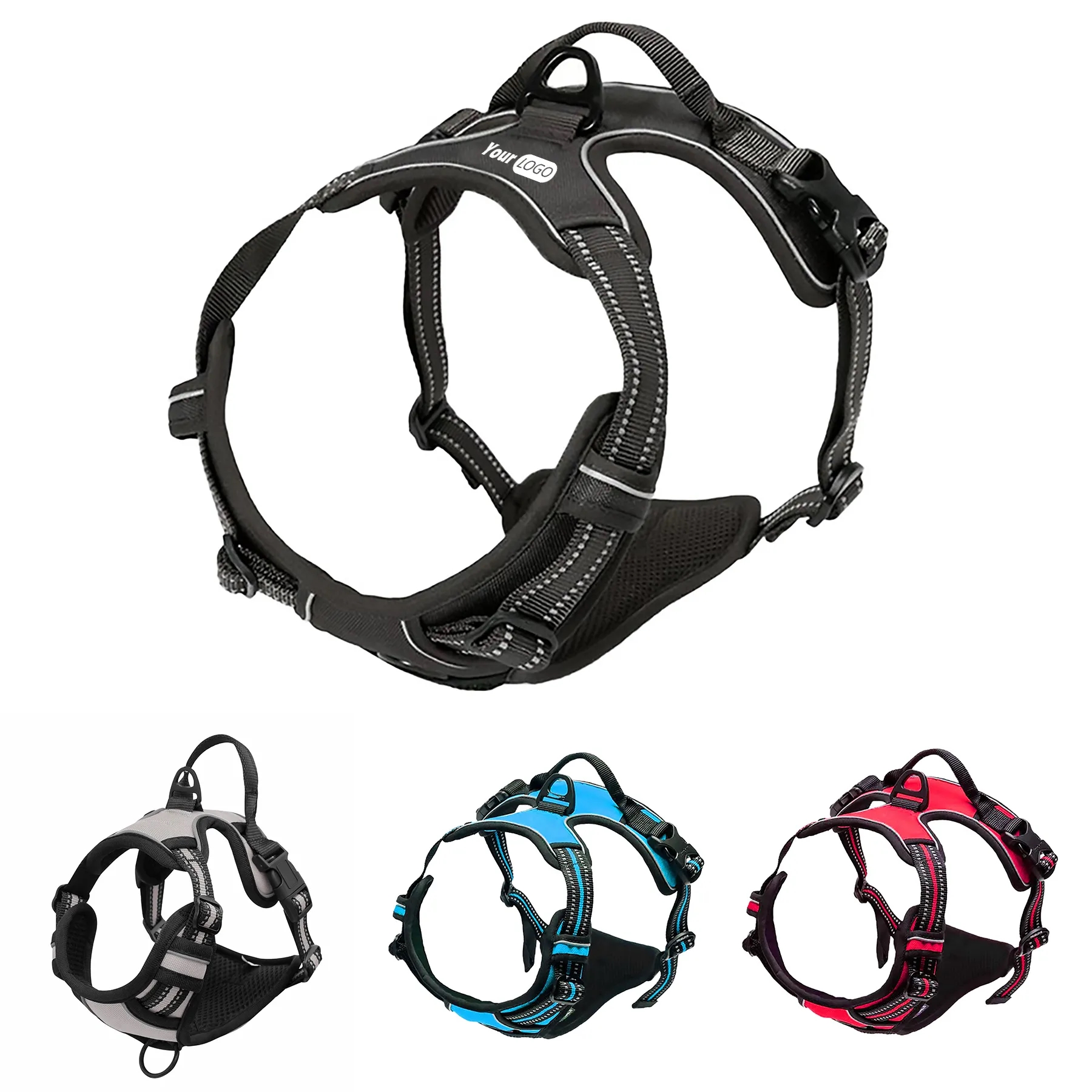 Polyester Reflective Medium And Large Dog Harness 7