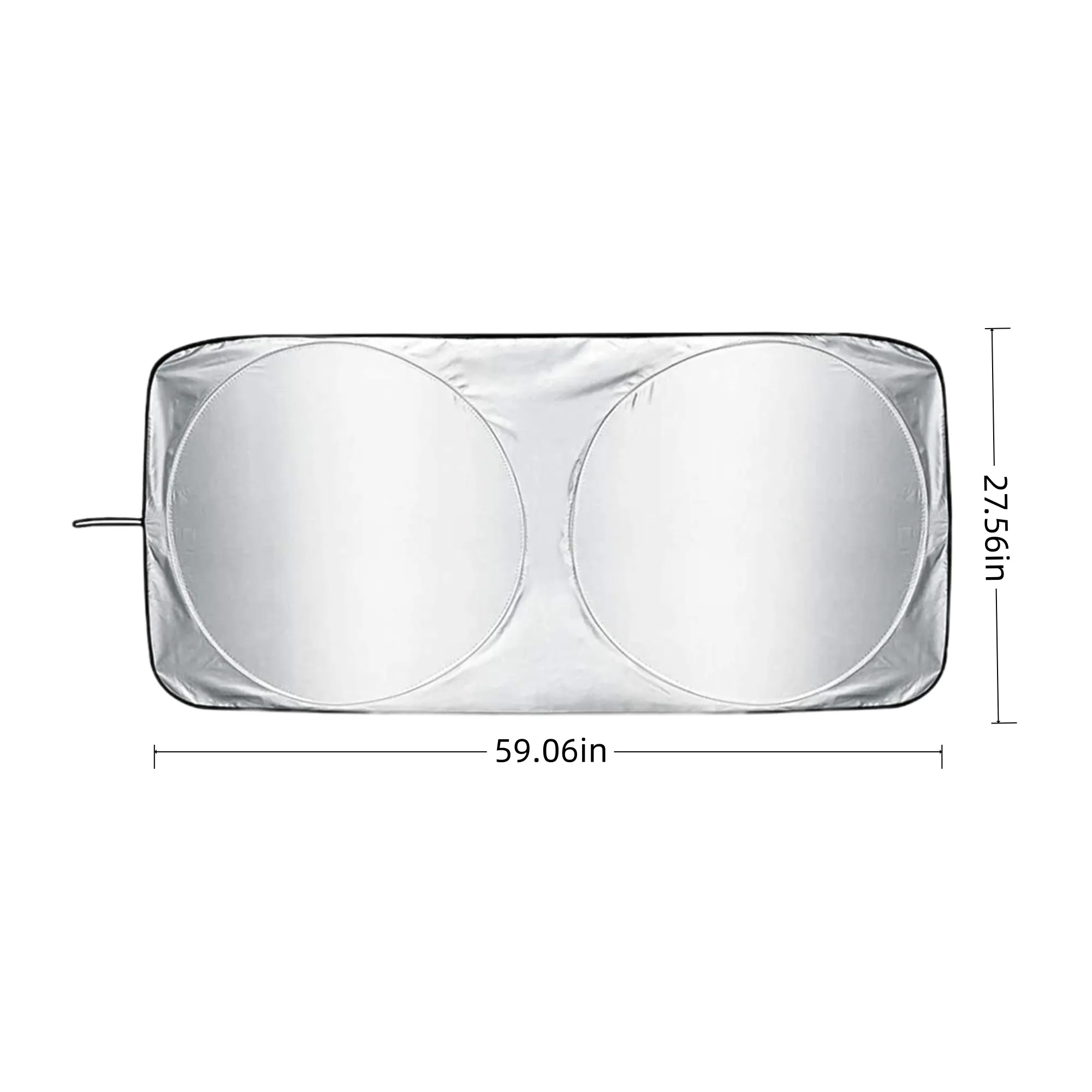 59 X 27.5 Inch Full Color Square Silver Coating Car Sunsh 3