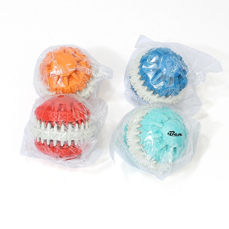 Rubber Dog Chewing Balls Soft Cleaning Teeth Toys 6