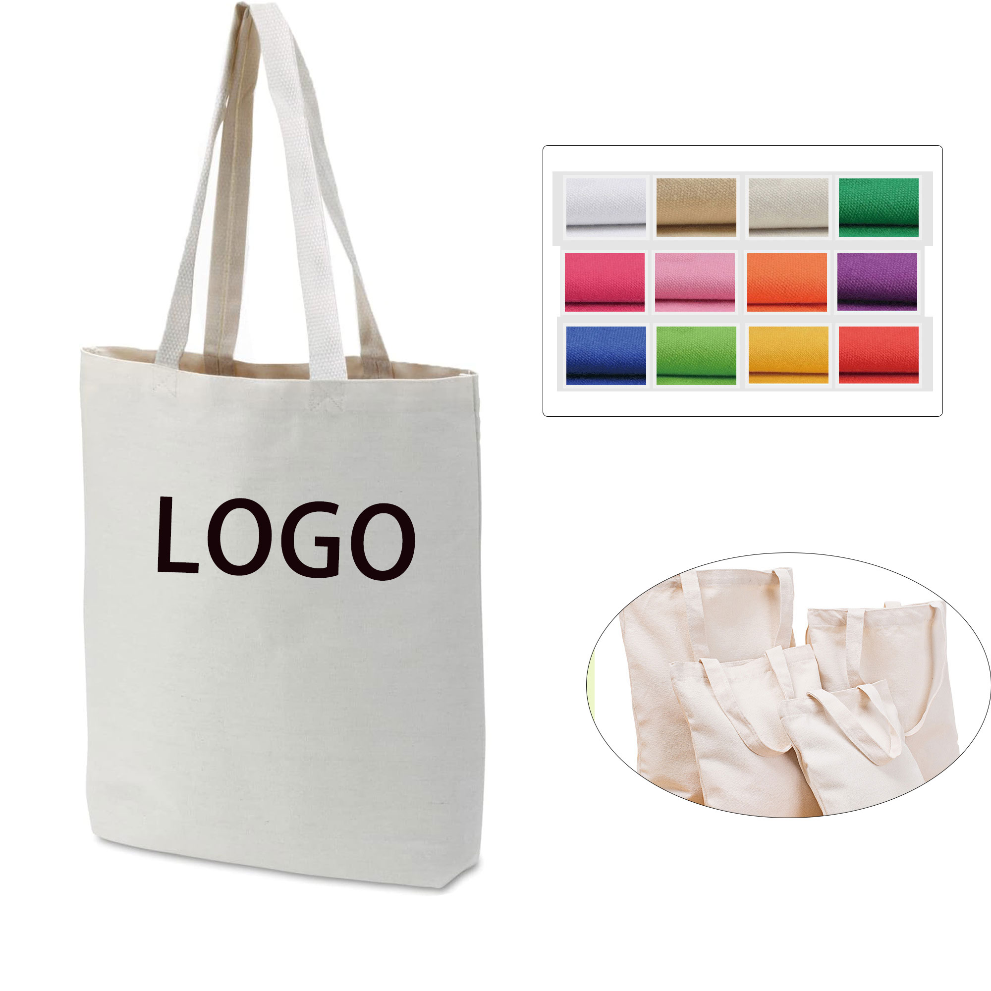 Single Shoulder Custom Canvas Shopping Bag 2