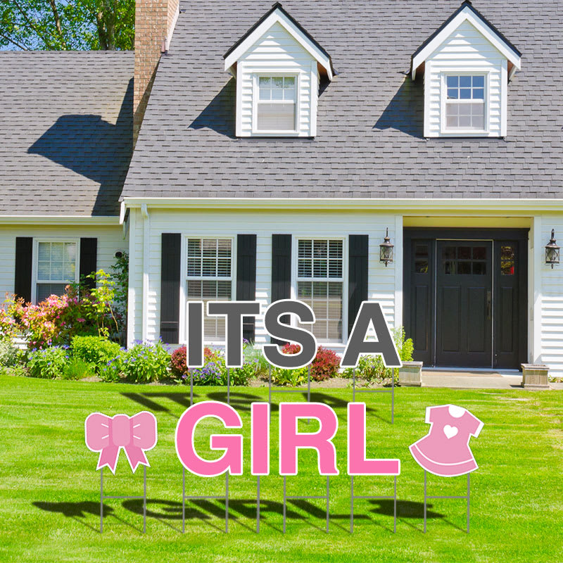 It's A Girl Yard Letters 3