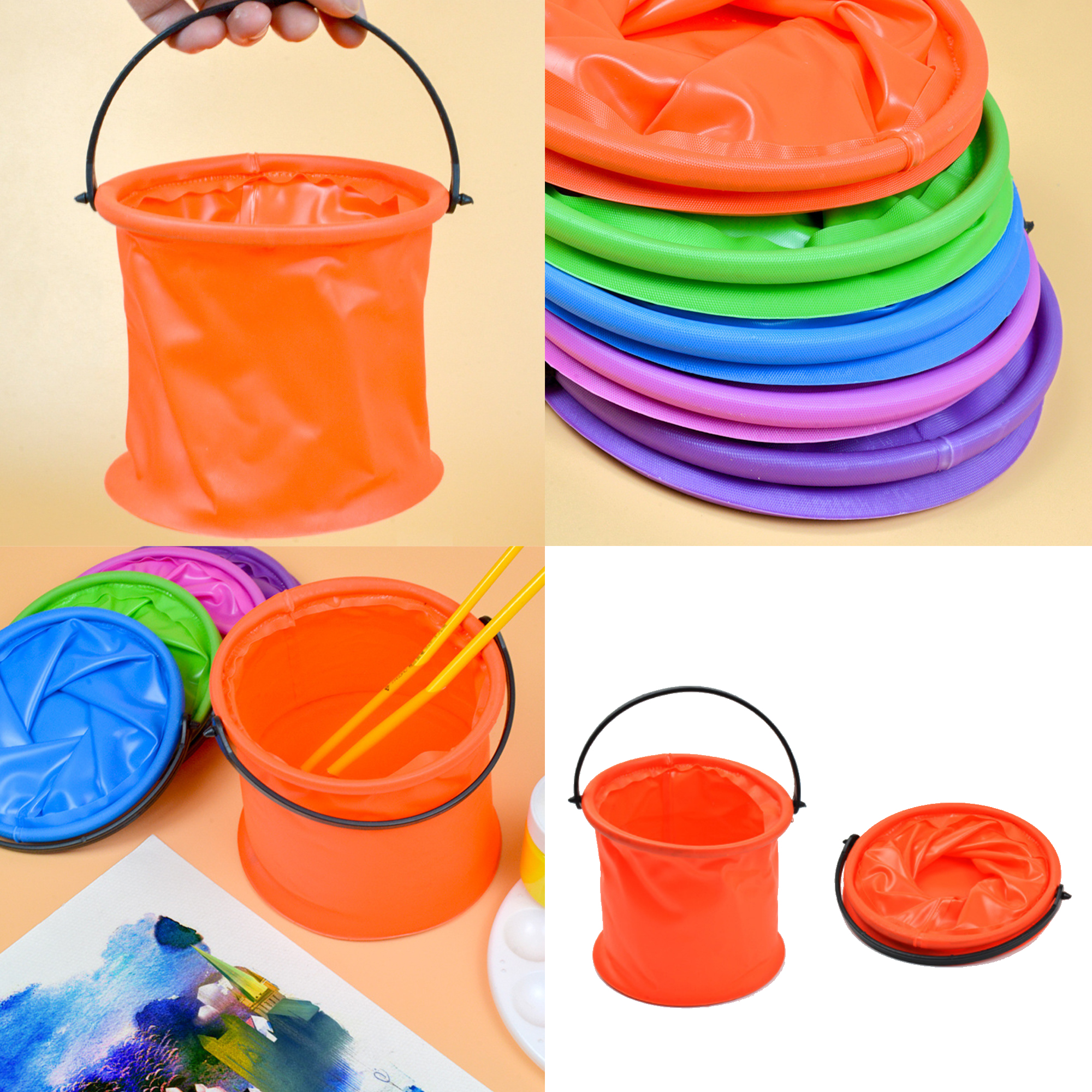 Outdoor Collapsible Camping Fishing Car Washing Bucket 3