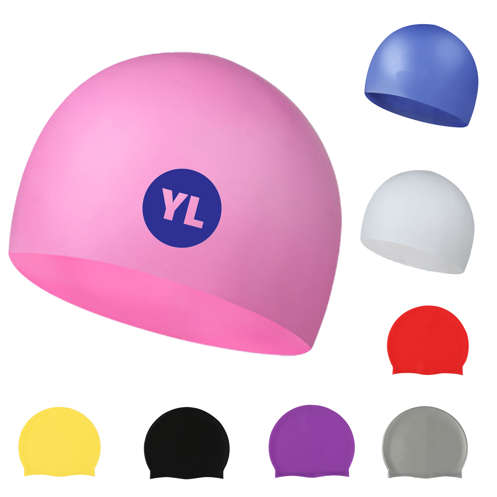 Skin Friendly Non Slip Silicone Swimming Cap MOQ 30PCS 2