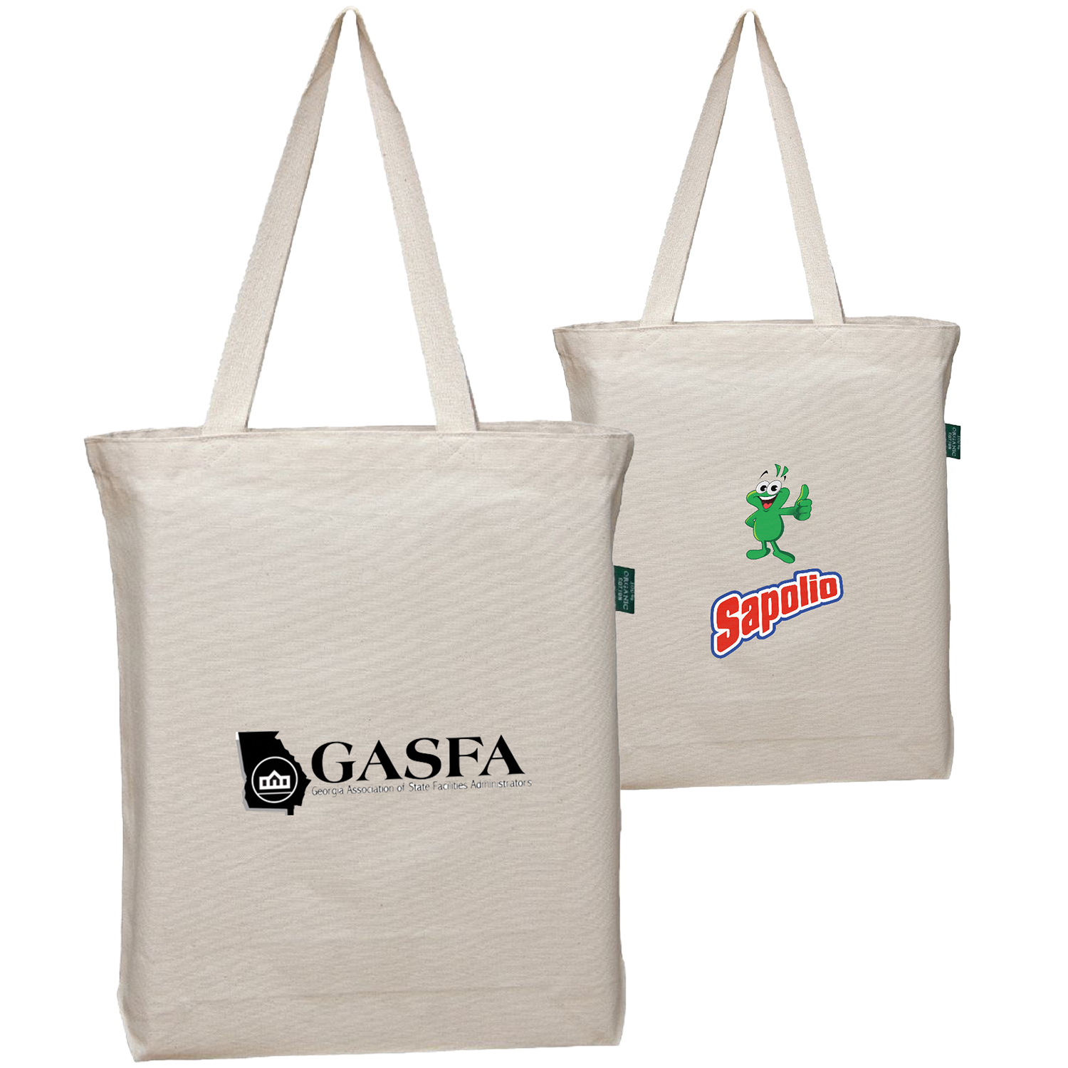 Medium-sized Organic Cotton Canvas Tote Bag with bottom gusset 1