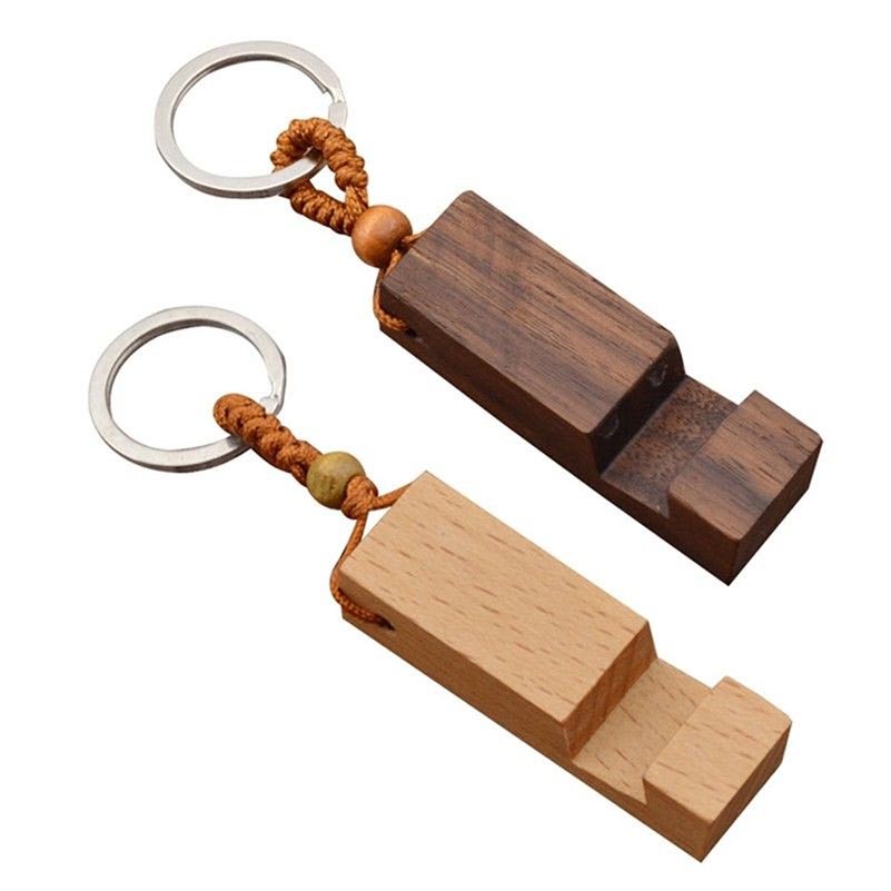 Wood Phone Stand With Key Chain 4