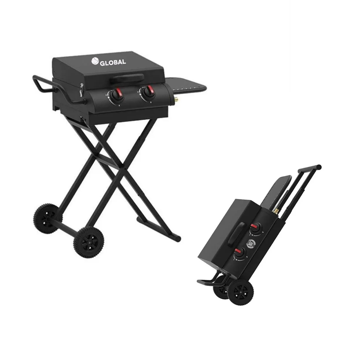 BBQ Gas Barbecue 2 Burners Traveler Portable Gas Grill 2