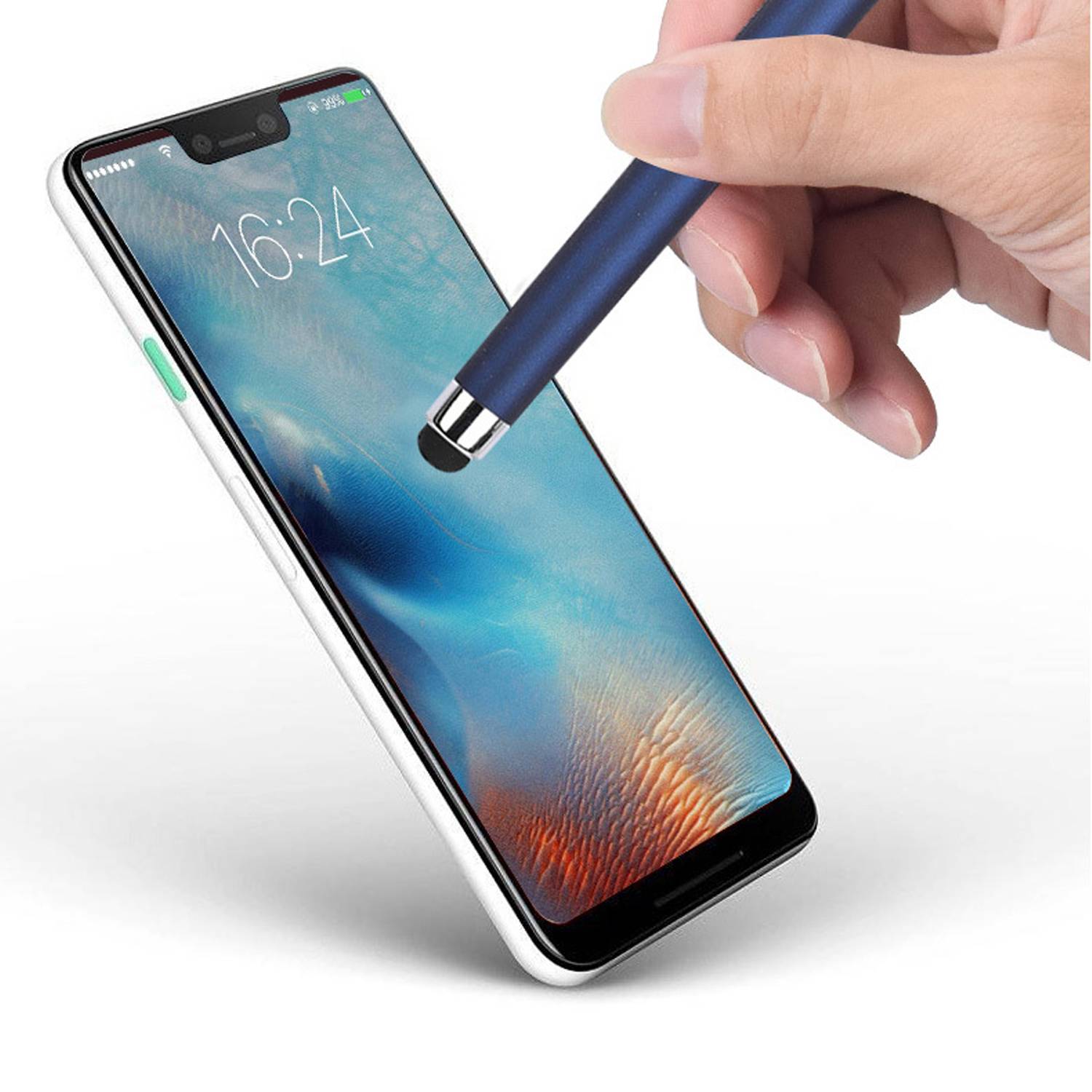 2 in 1 Cap Action Business Ballpoint Pen w/ Stylus Tip 11