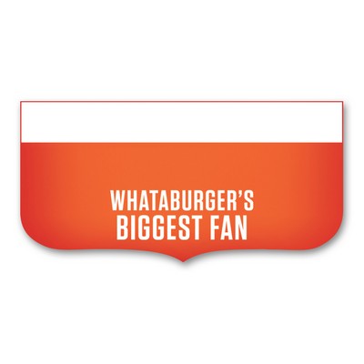 USA Made Rosette Botton Paper Badge Ribbon Full-Color (2"x4")