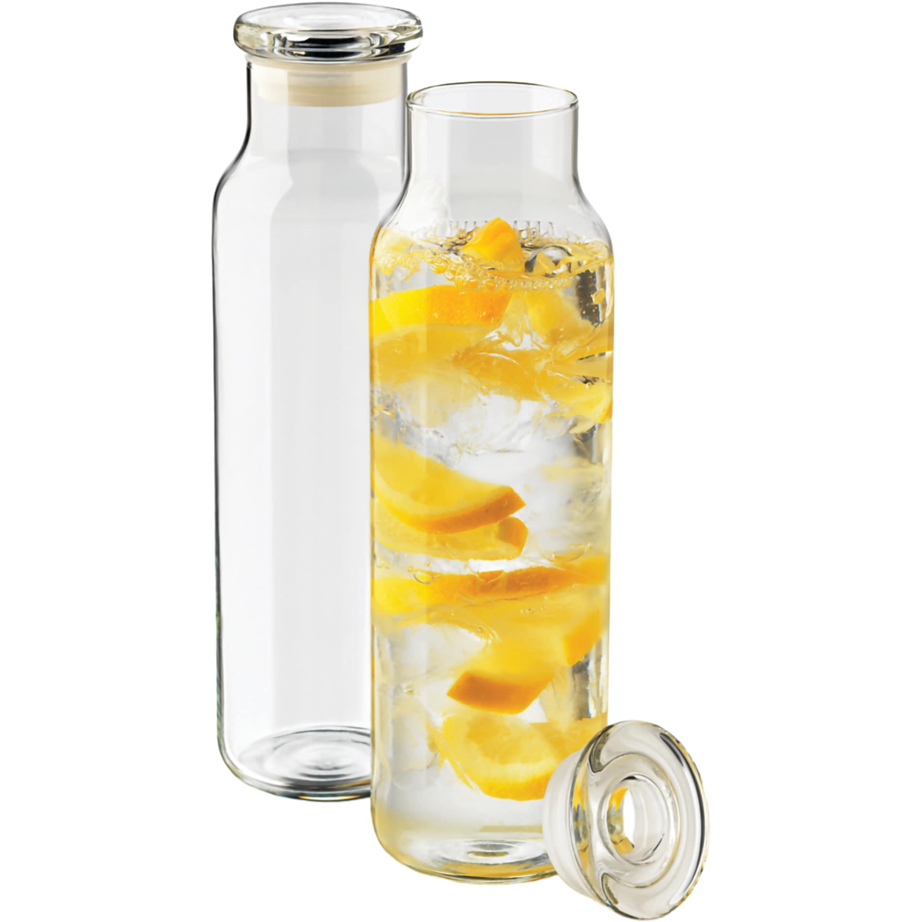 Glass Water Bottle w/ Lid 24 oz. 12