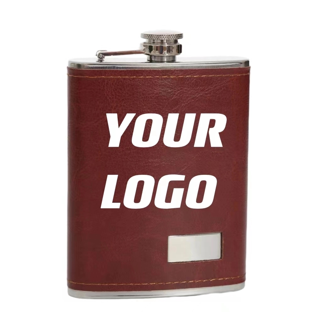 8 oz Stainless Steel Liquor Flask PU Surface 3