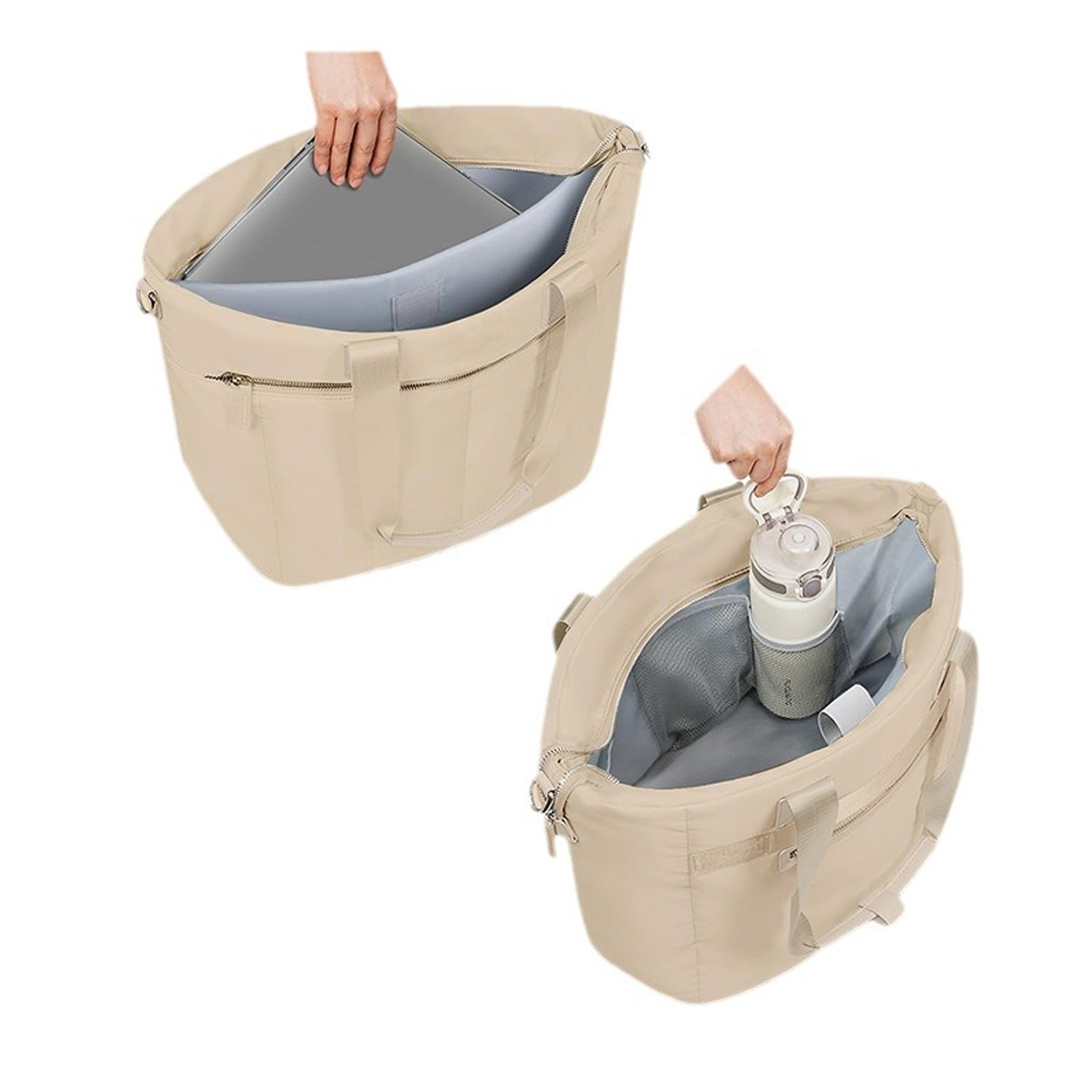 15.6-inch Zipper Tote bag with Laptop Compartment for Women 3