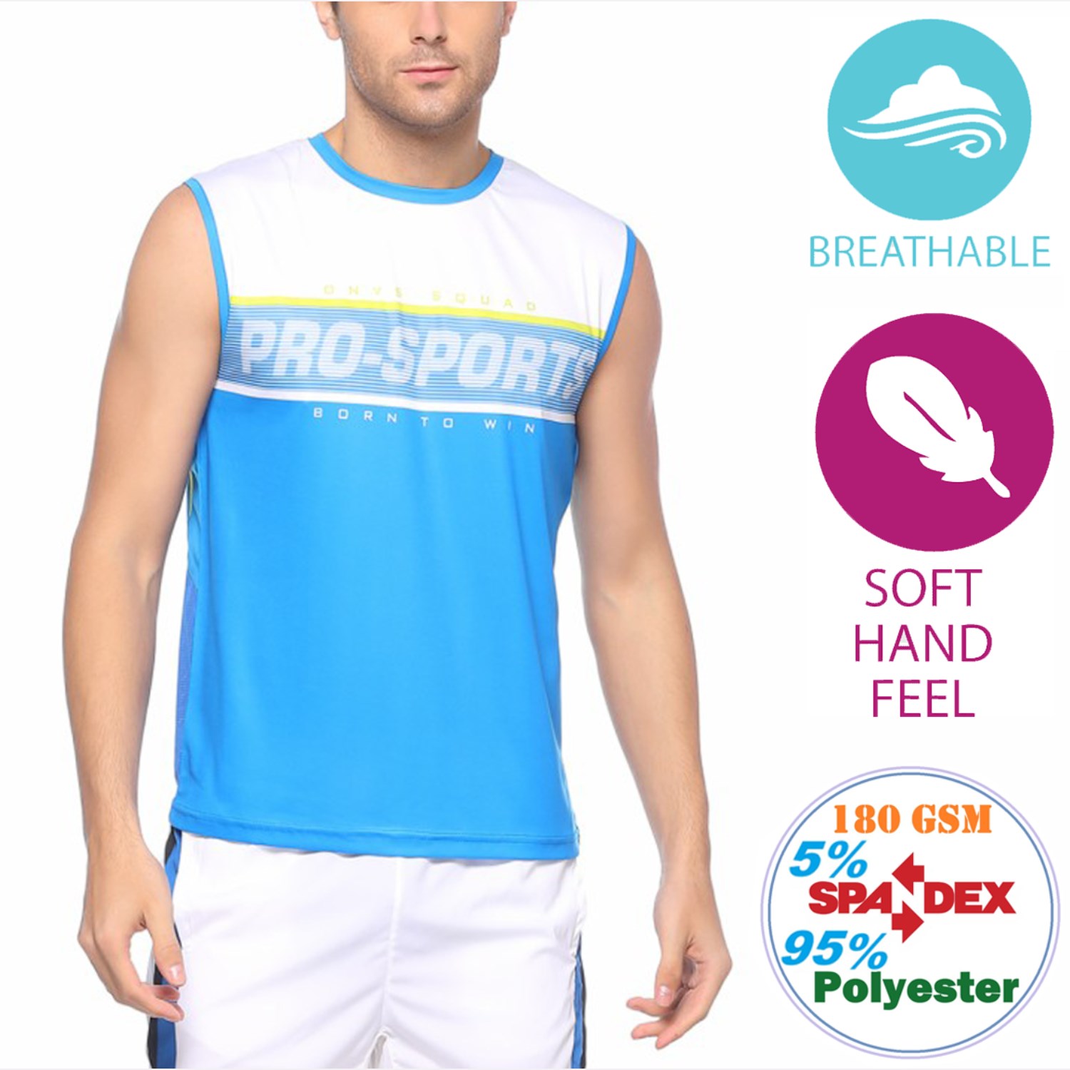 Unisex 180 GSM Poly Cotton Feel Sublimation Soft Tank Top 2