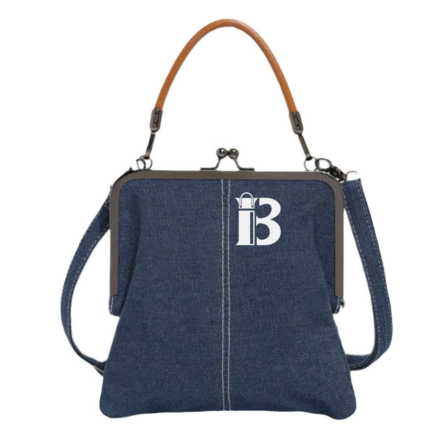 Denim single-shoulder crossbody bag 1