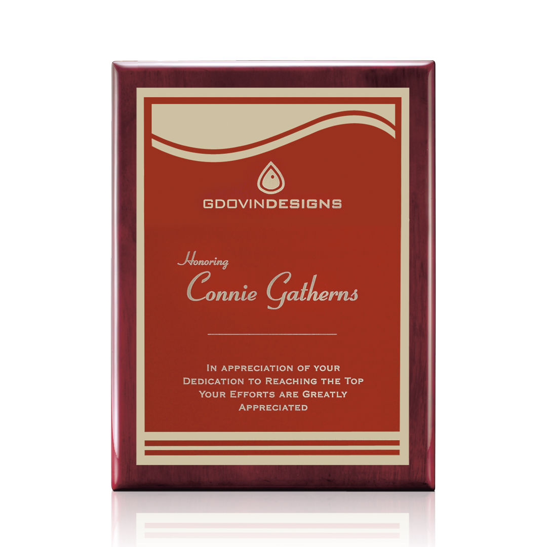 Oakleigh/Marietta Plaque - Rosewood/Red 2
