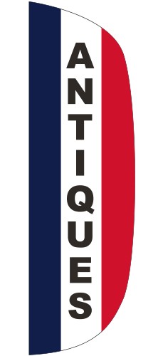 "ANTIQUES" 3' x 10' Message Flutter Flag 2
