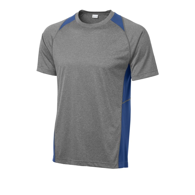 Sport-Tek Heather Colorblock Contender Tee. 16
