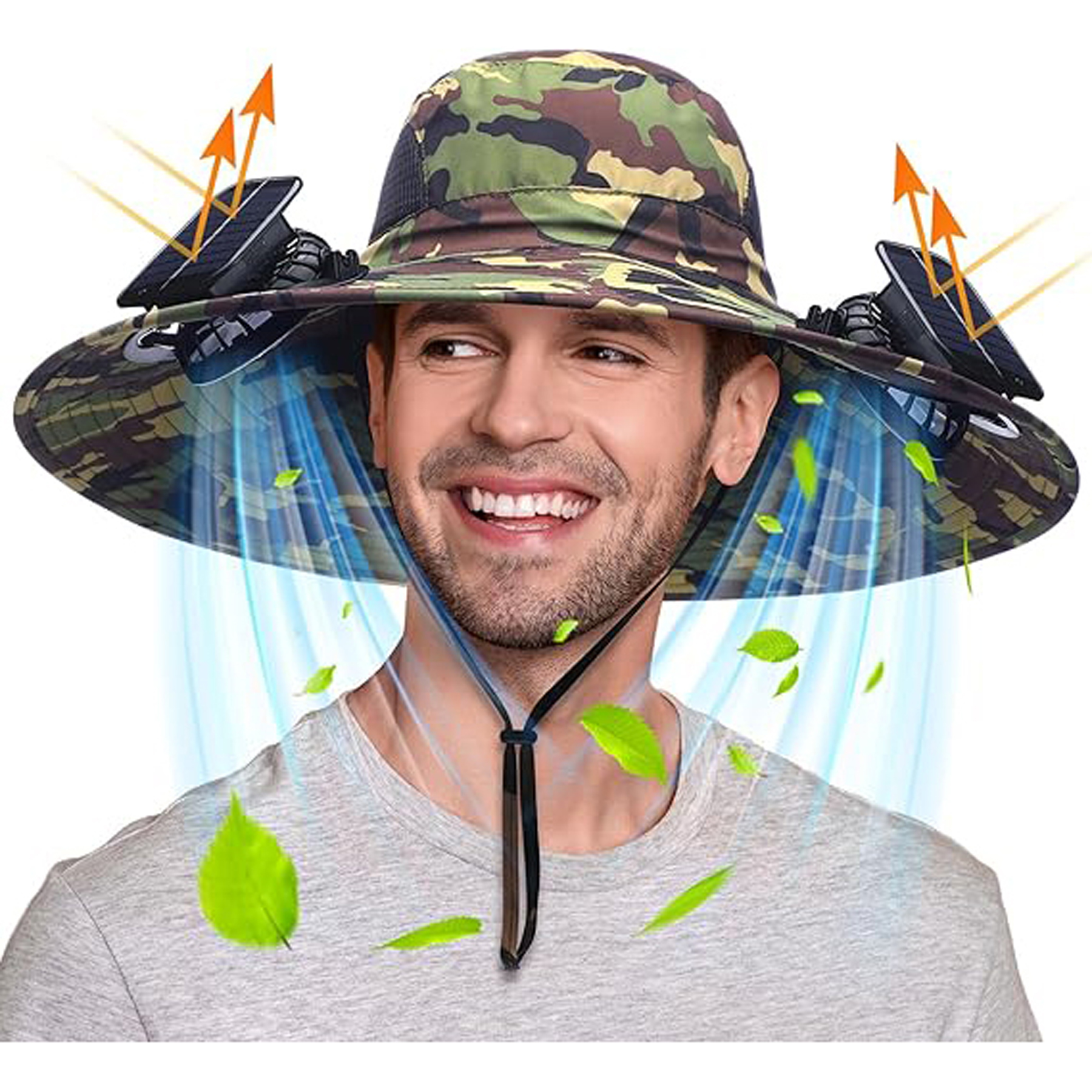 Men's Solar Powered Fan Sun Hat 9