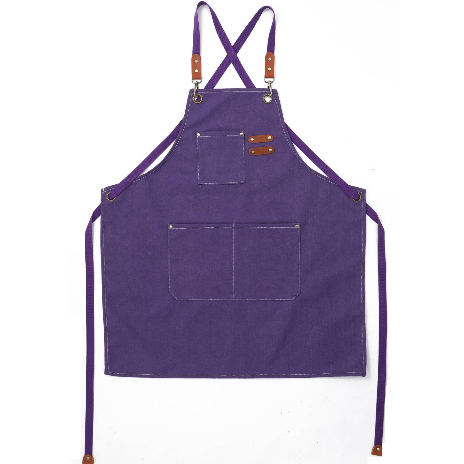 Adjustable Handcrafted Canvas Work Apron w/ Large Pockets 3