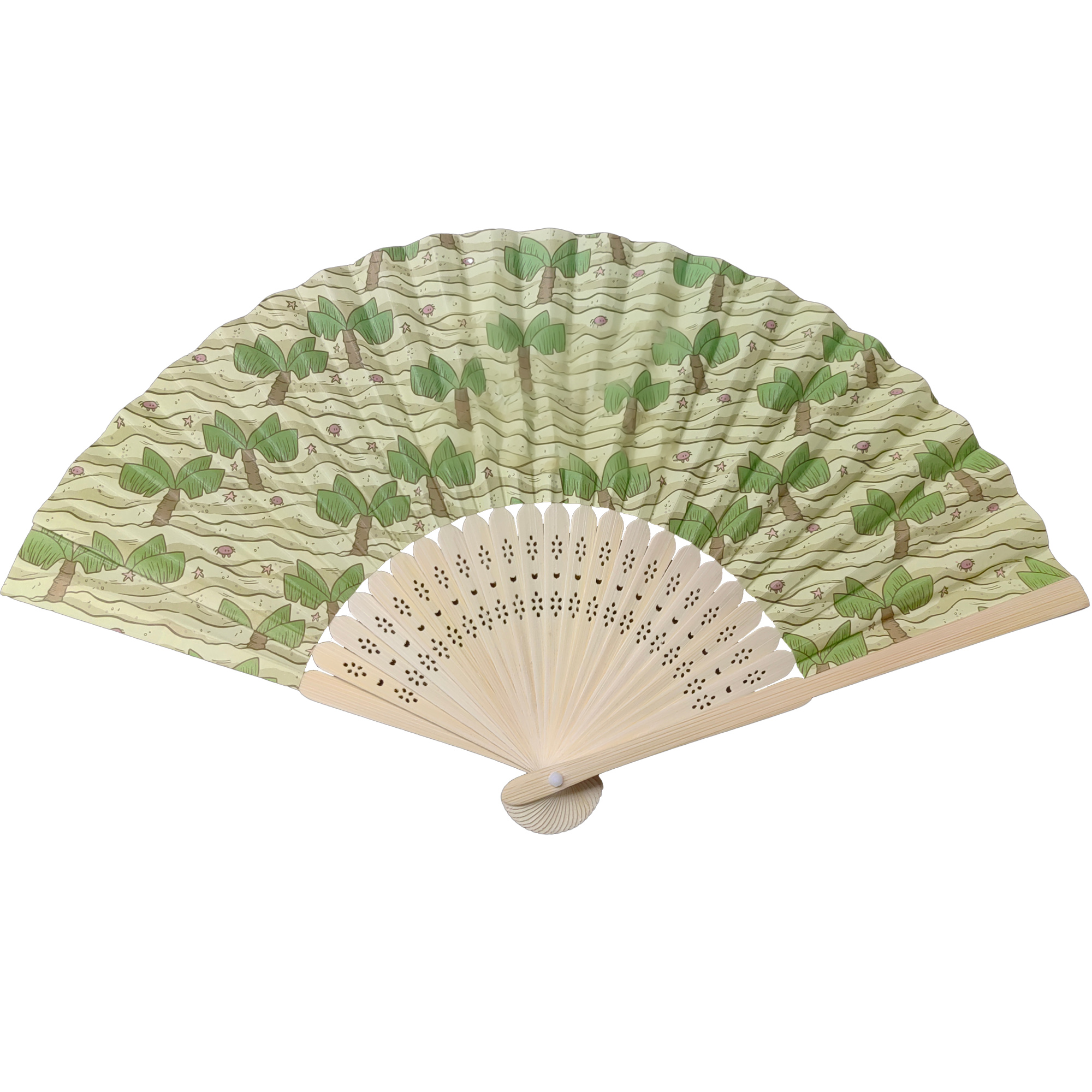 8.3 " Colorful Foldable Bamboo Paper Fan 5