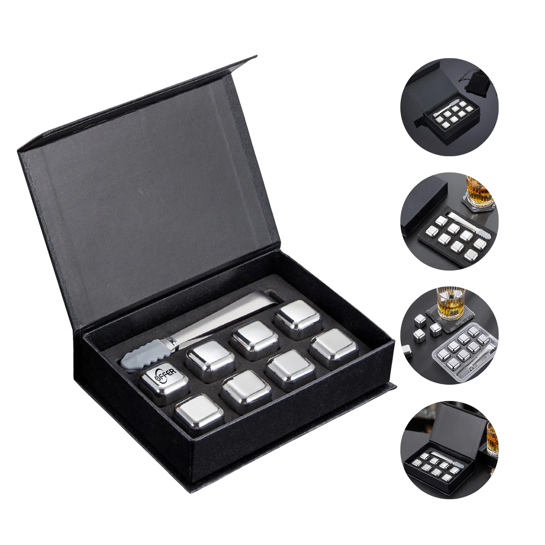 Whiskey Square Ice Cube Gift Set 2