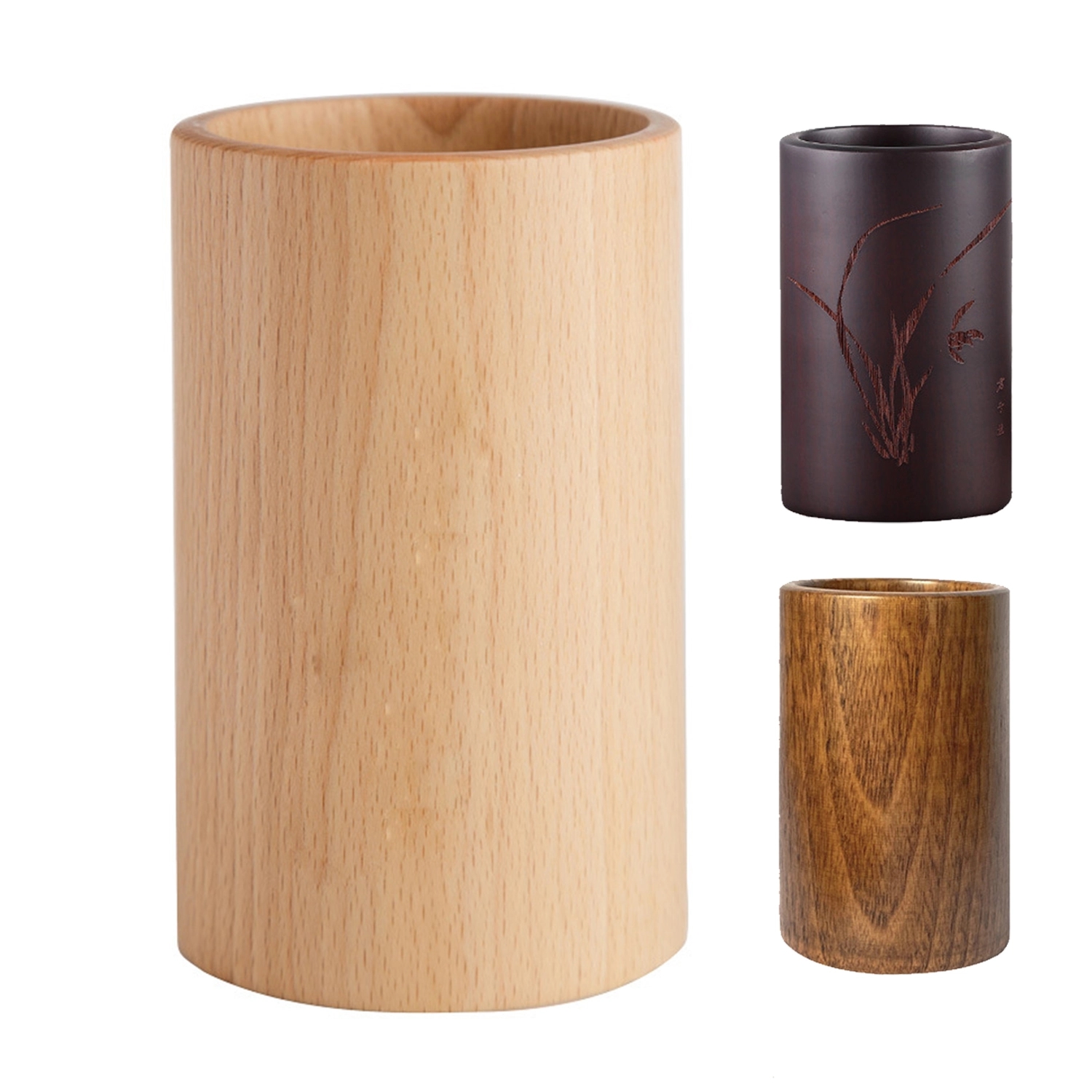 Wooden Pencil Holder Container 1