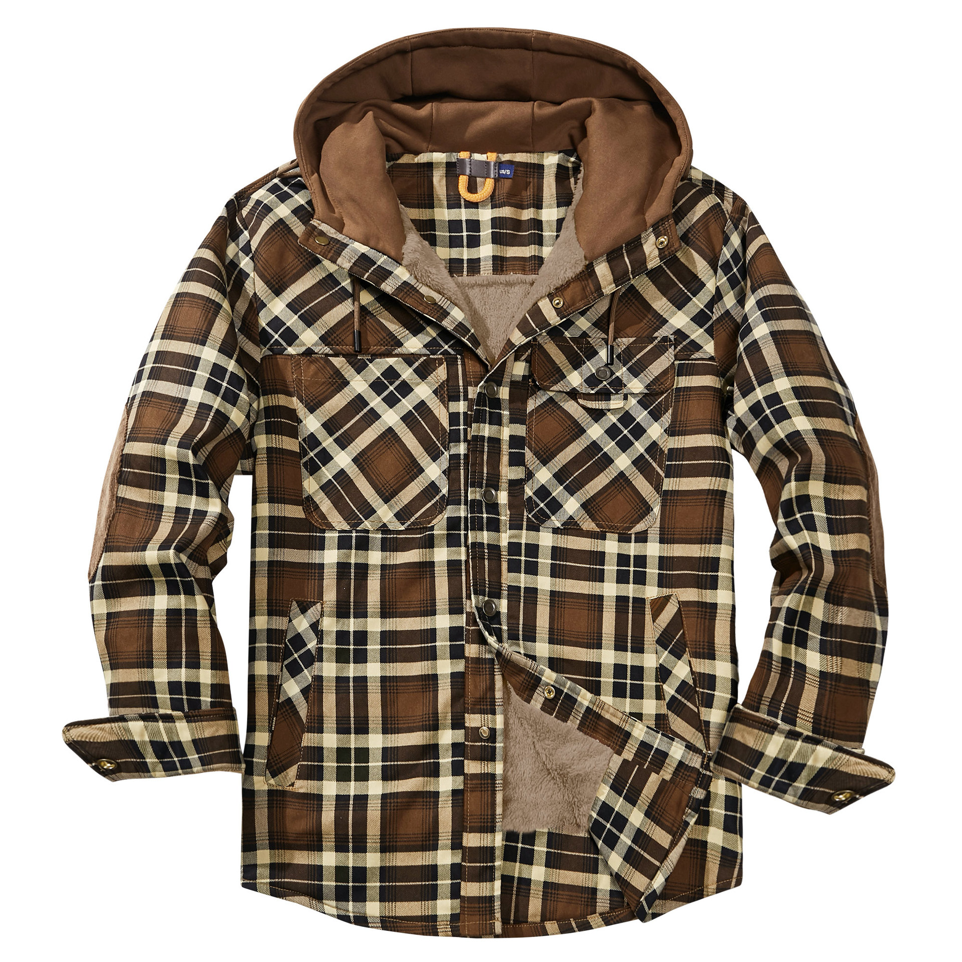 Winter Coat Jacket Sherpa Lined Full Zip Up Hoodie 2