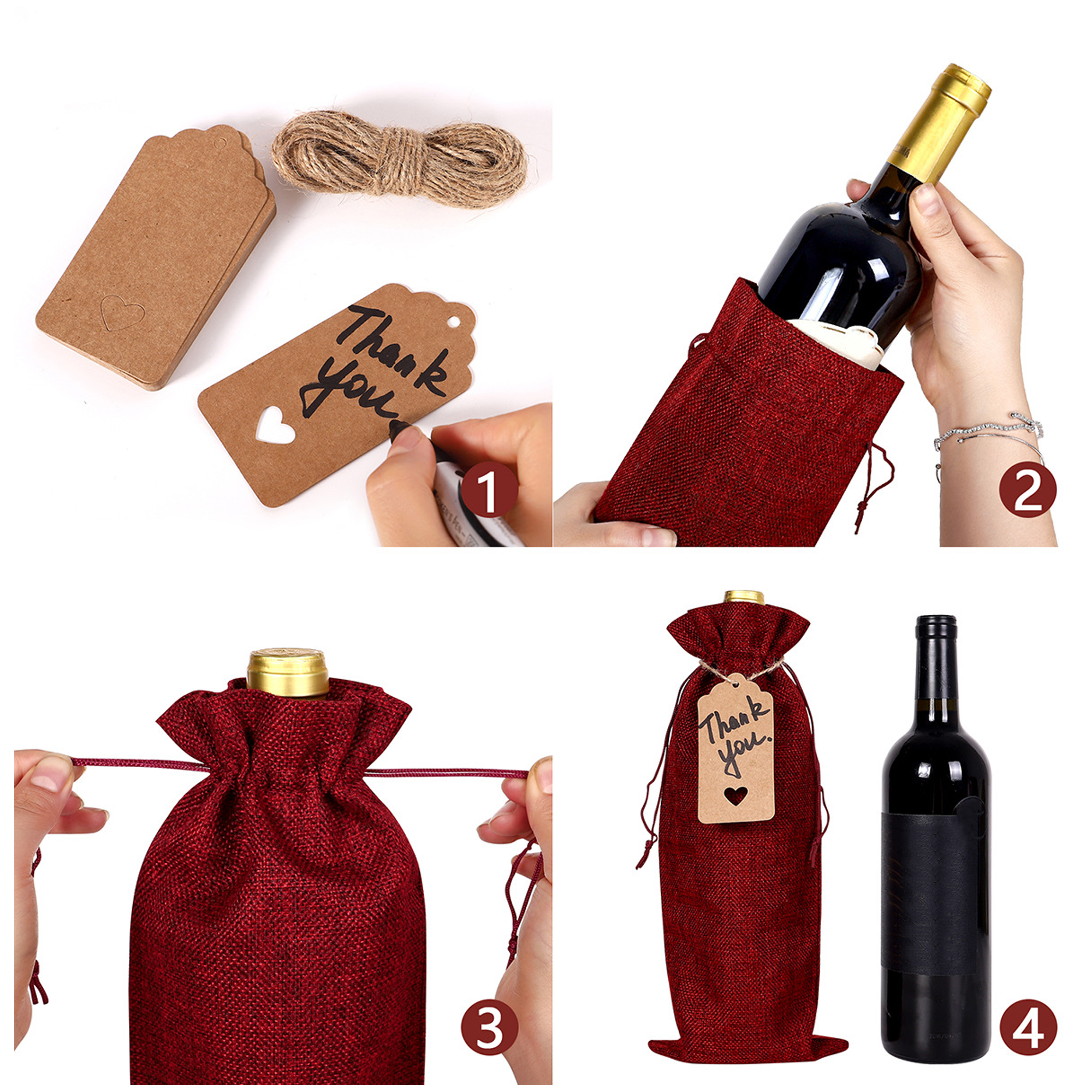MOQ30 Exquisite Colorful Wine Gift Bags 1