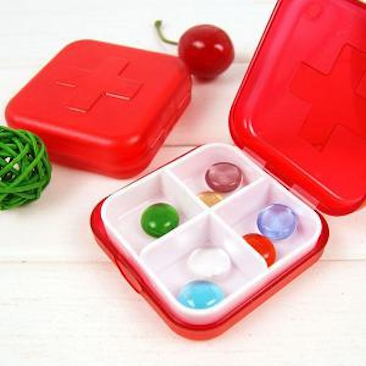 Four Compartment Pill Box 4