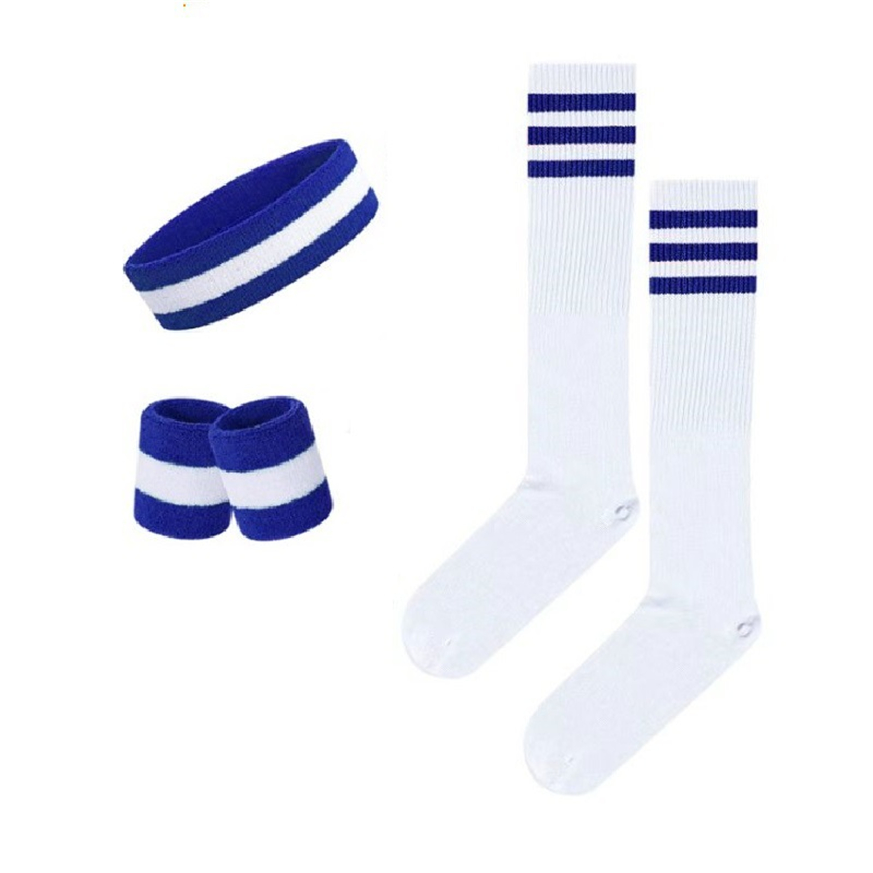 Striped Sweatband Socks Set 2