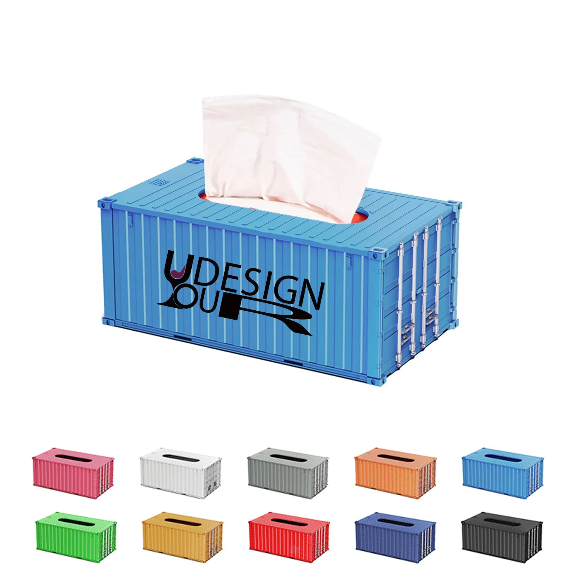 Innovative Cargo Container Model Tissue Box